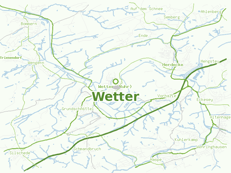 Karte von Wetter