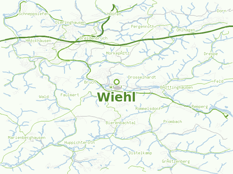 Karte von Wiehl