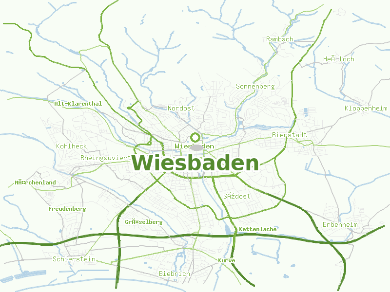 Karte von Wiesbaden