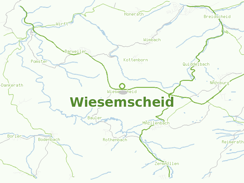 Karte von Wiesemscheid