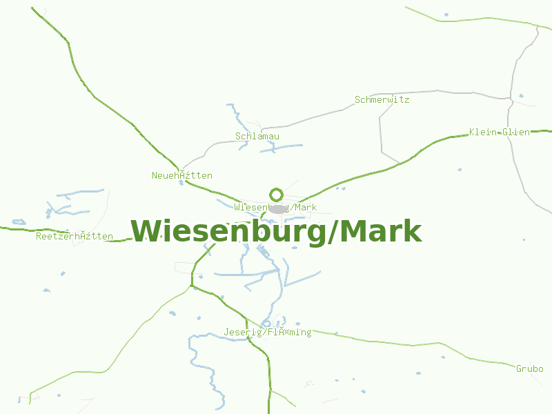 Karte von Wiesenburg/Mark