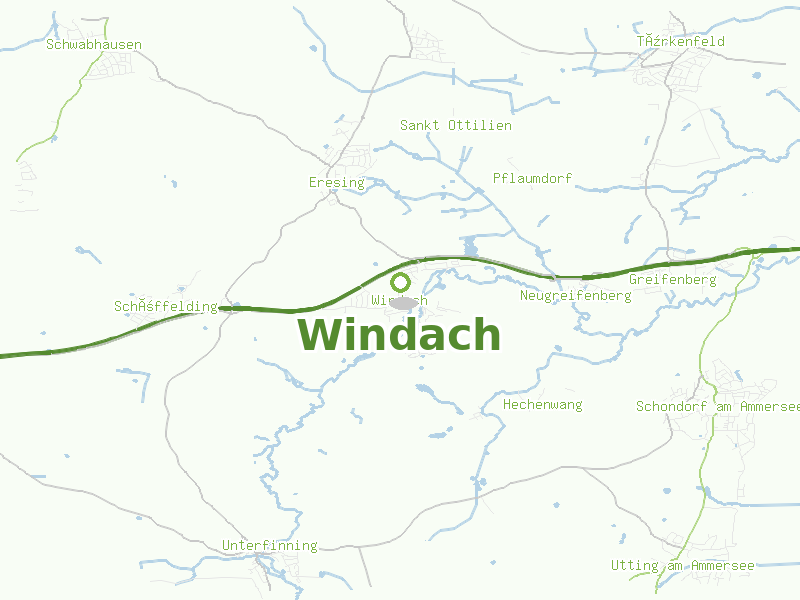 Karte von Windach