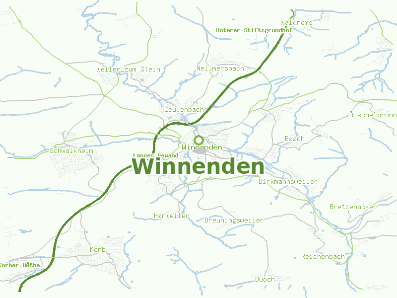 Karte von Winnenden