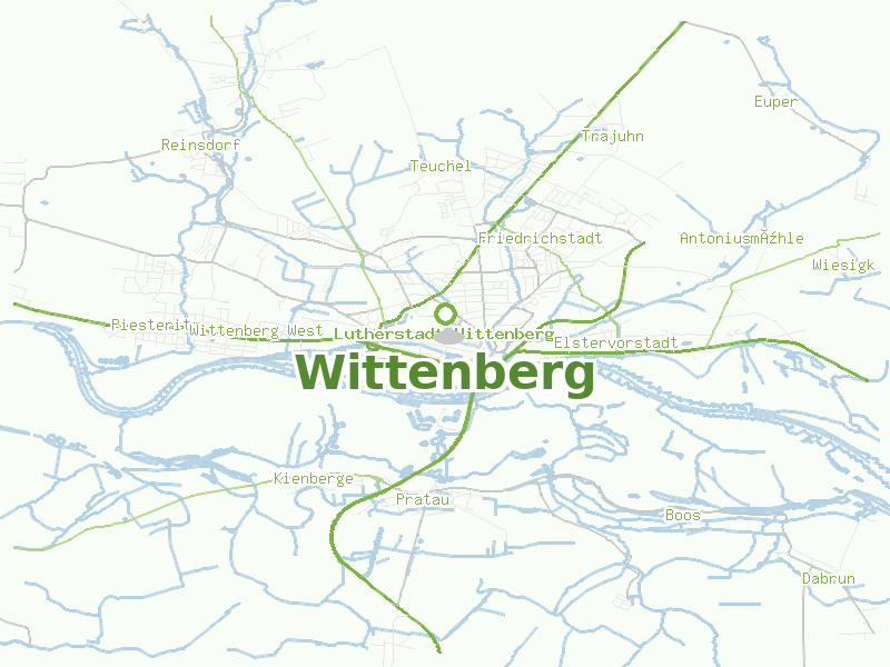Karte von Wittenberg