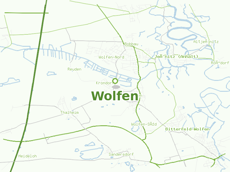 Karte von Wolfen