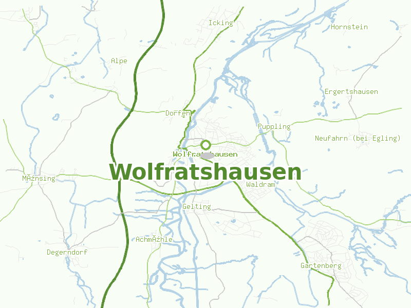 Karte von Wolfratshausen
