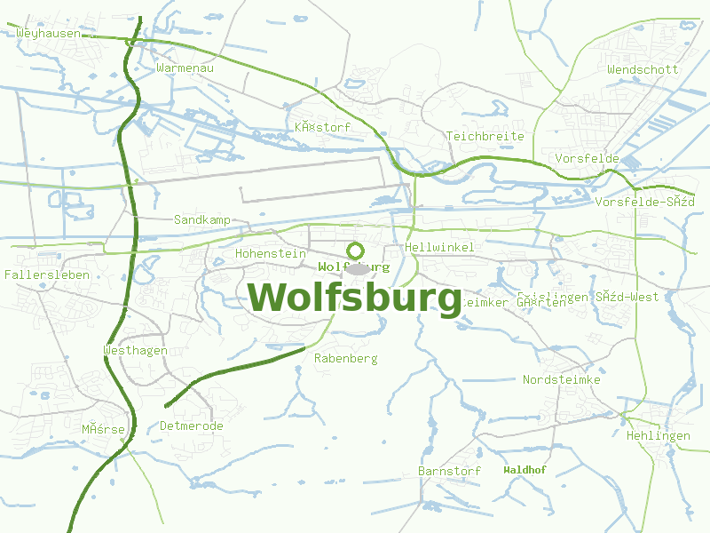 Karte von Wolfsburg