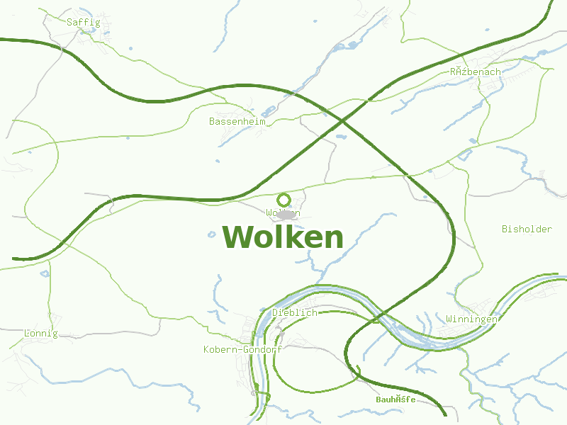 Karte von Wolken