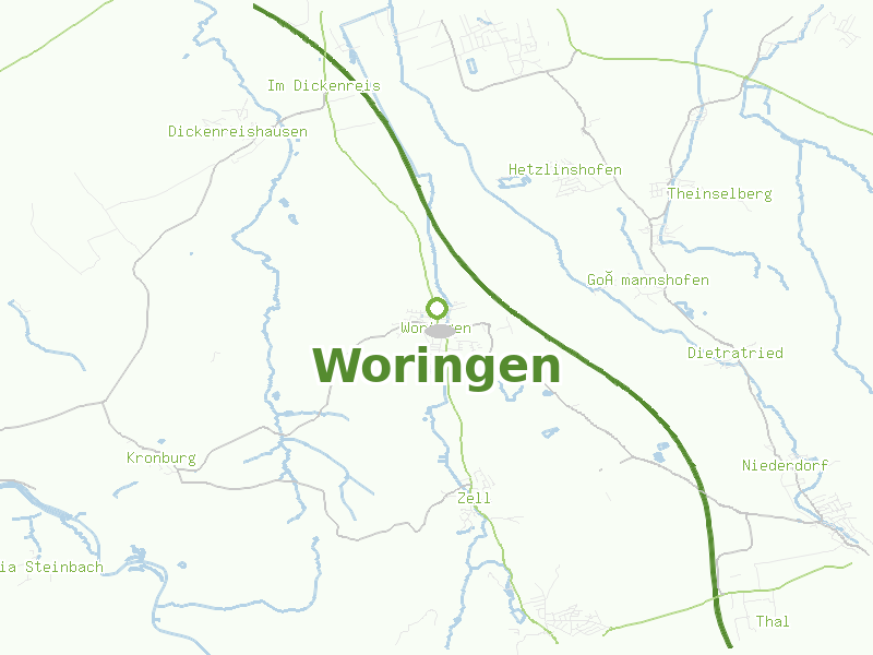 Karte von Woringen