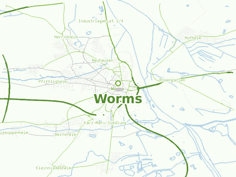 Karte von Worms