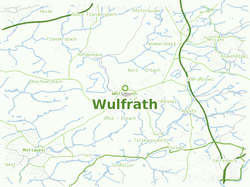 Karte von Wulfrath