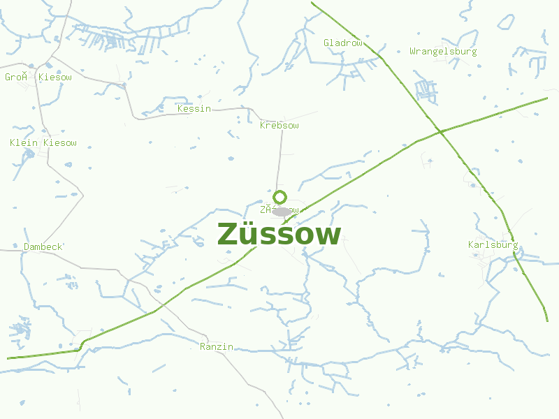 Karte von Züssow