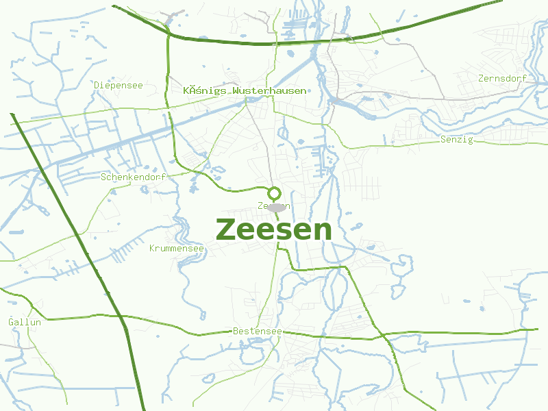 Karte von Zeesen