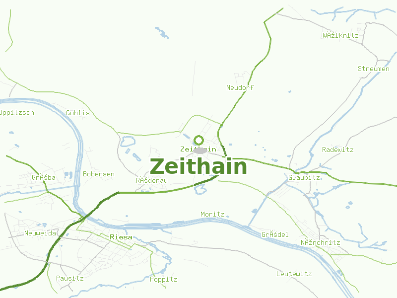 Karte von Zeithain