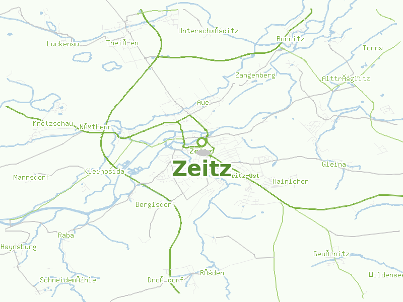 Karte von Zeitz