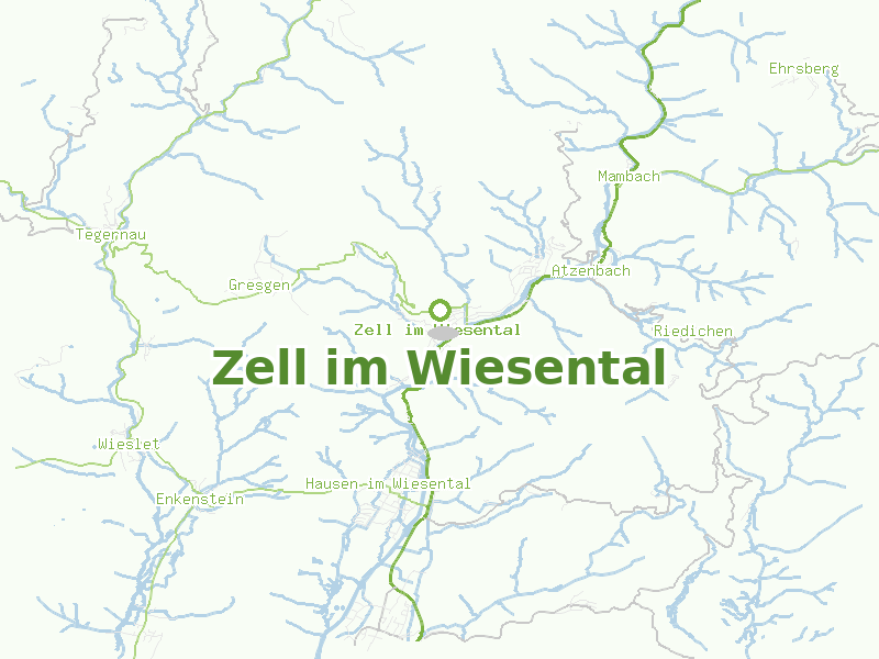 Karte von Zell im Wiesental