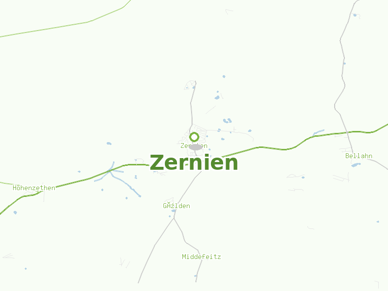 Karte von Zernien