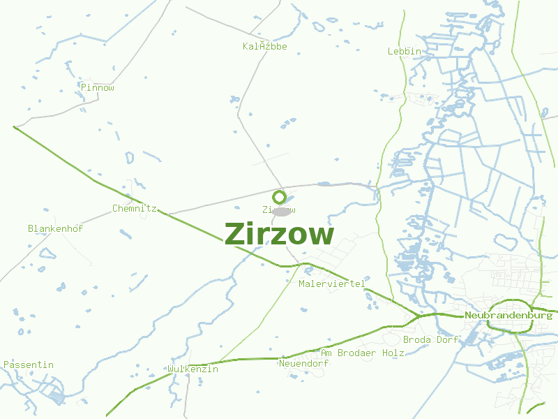 Karte von Zirzow