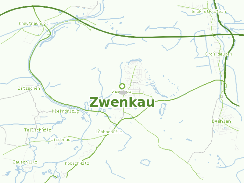 Karte von Zwenkau