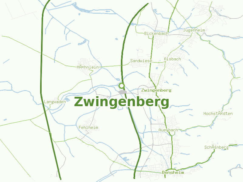Karte von Zwingenberg