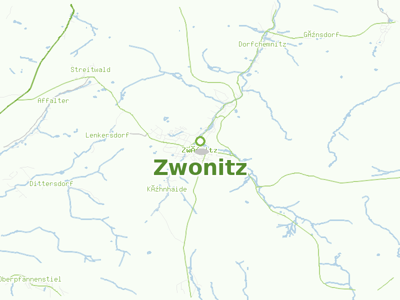 Karte von Zwonitz